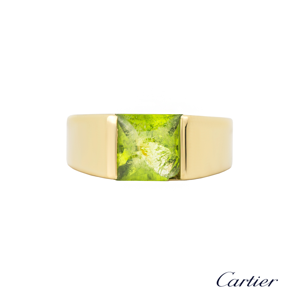 cartier tank ring peridot